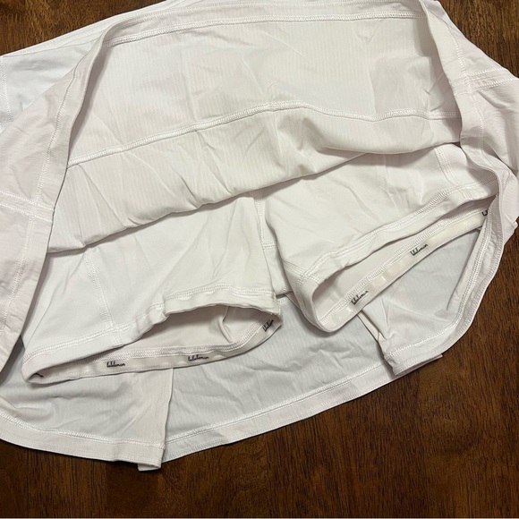Lululemon Pace Rival Skirt White Size 6 Tall Athleisure Workout Tennis - Picture 5 of 13